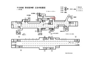 Osaka／Metro（大阪メトロ）　野田阪神駅／千日前線№2-001№001、位置図