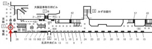 Osaka／Metro（大阪メトロ）　北浜駅／堺筋線№2-047№047、位置図
