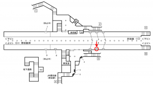 Osaka／Metro（大阪メトロ）　玉川駅／千日前線№1-006№006、位置図