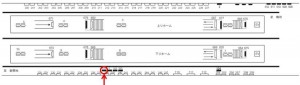 阪急　神戸三宮駅／／№103駅看板・駅広告、位置図