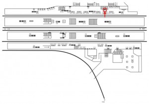 阪急　西宮北口駅／／№047駅看板・駅広告、位置図
