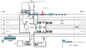 JR　芦屋駅／／№071駅看板・駅広告、位置図