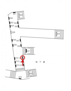阪急　十三駅／／№511駅看板・駅広告、位置図