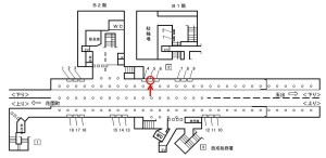 Osaka／Metro（大阪メトロ）　岸里／四つ橋線№1-005№005、位置図