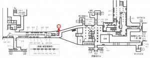 Osaka／Metro（大阪メトロ）　本町駅／中央線№2‐407№407、位置図