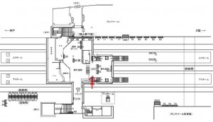 JR　芦屋駅／／№009駅看板・駅広告、位置図