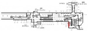 Osaka／Metro（大阪メトロ）　本町駅／御堂筋線№2‐165№165、位置図