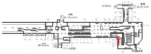Osaka／Metro（大阪メトロ）　本町駅／御堂筋線№2‐166№166、位置図