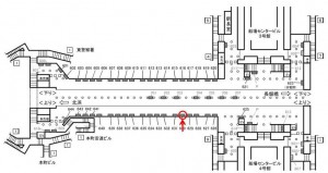 Osaka／Metro（大阪メトロ）　堺筋本町駅／堺筋線№1‐630№630、位置図