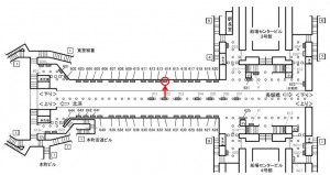 Osaka／Metro（大阪メトロ）　堺筋本町駅／堺筋線№1‐614№614、位置図