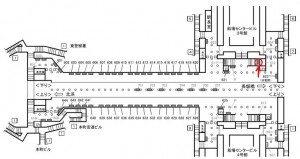Osaka／Metro（大阪メトロ）　堺筋本町駅／堺筋線№2‐612№612、位置図