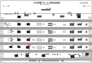 JR　大阪駅／JR大阪環状線／№637、位置図