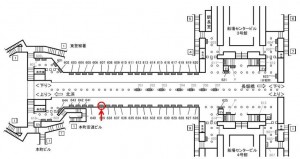 Osaka／Metro（大阪メトロ）　堺筋本町駅／堺筋線№1‐639№639、位置図