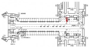 Osaka／Metro（大阪メトロ）　堺筋本町駅／堺筋線№2‐611№611、位置図
