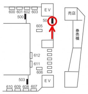 阪急　芦屋川駅／／№504、位置図