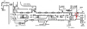 Osaka／Metro（大阪メトロ）　西梅田／四つ橋線№2-354№354、位置図