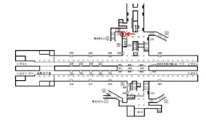 Osaka／Metro（大阪メトロ）　谷町九丁目駅／谷町線№2-206№206、位置図