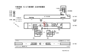 Osaka／Metro（大阪メトロ）　だいどう豊里駅／今里筋線№2-001№001、位置図