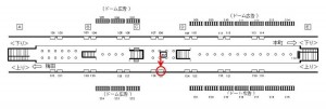 Osaka／Metro（大阪メトロ）　淀屋橋駅／御堂筋線№1-125№125、位置図