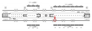 Osaka／Metro（大阪メトロ）　淀屋橋駅／御堂筋線№1-123№123、位置図