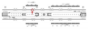 Osaka／Metro（大阪メトロ）　淀屋橋駅／御堂筋線№1-105№105、位置図