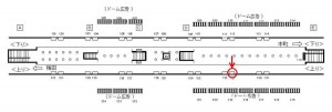 Osaka／Metro（大阪メトロ）　淀屋橋駅／御堂筋線№1-121№121、位置図