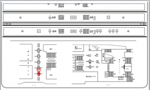 阪急 園田駅//№619駅看板・駅広告、位置図