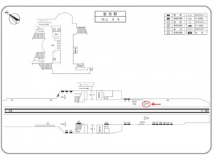 阪急　蛍池駅／／※ご利用になれません№901駅看板・駅広告、位置図