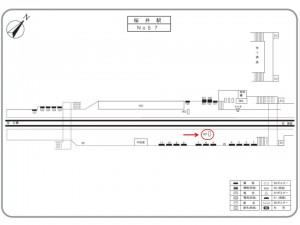 阪急　桜井駅／／※ご利用になれません№901駅看板・駅広告、位置図