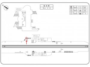 阪急　蛍池駅／／№002駅看板・駅広告、位置図