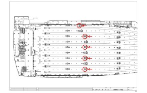 阪急　大阪梅田駅／№308A～№308Eセット媒体№E駅看板・駅広告、位置図