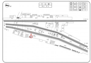 阪急　十三駅／／№144駅看板・駅広告、位置図