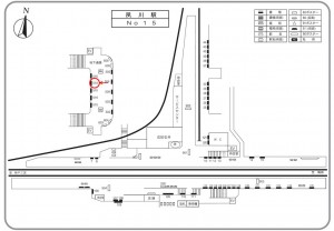 阪急　夙川駅／／№518駅看板・駅広告、位置図