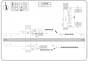 阪急　中山観音駅／／№1駅看板・駅広告、位置図