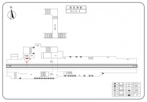 阪急 清荒神駅//№4駅看板・駅広告、位置図