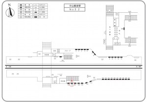 阪急　中山観音駅／／№106駅看板・駅広告、位置図