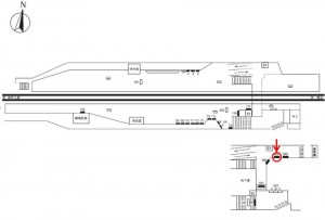 阪急　御影駅／／№502駅看板・駅広告、位置図