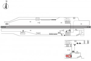 阪急　御影駅／／№602駅看板・駅広告、位置図