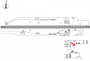 阪急 御影駅//№500駅看板・駅広告、位置図