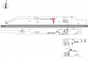 阪急 御影駅//№3駅看板・駅広告、位置図