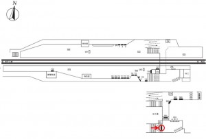 阪急　御影駅／／№501駅看板・駅広告、位置図