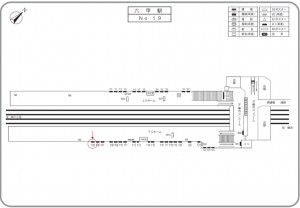 阪急　六甲駅／／№105駅看板・駅広告、位置図