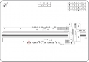 阪急 六甲駅//№106駅看板・駅広告、位置図