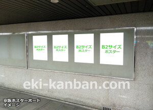 京阪　三条駅／駅貼りポスター駅看板・駅広告、写真1