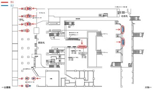 阪神　尼崎駅／駅貼りポスター駅看板・駅広告、位置図