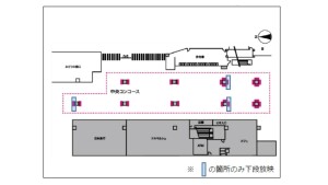 JR　天王寺駅／天王寺駅中央口セットデジタルサイネージ、位置図
