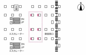 JR　大阪駅／大阪駅デジタルサイネージプレミアム6№6デジタルサイネージ、位置図