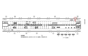 Osaka／Metro（大阪メトロ）　梅田駅／御堂筋線№1-115№115駅看板・駅広告、位置図