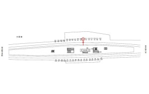 近鉄／布施駅／／№210駅看板・駅広告、位置図