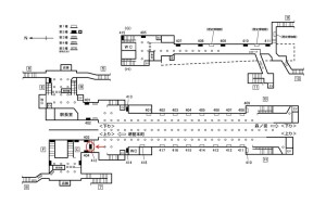 Osaka/Metro(大阪メトロ) 谷町四丁目駅/中央線谷町四丁目駅№2-412№412駅看板・駅広告、位置図